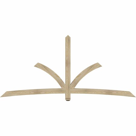 Ekena Millwork Davenport Rough Sawn Timber Gable Bracket, Douglas Fir, 108"W x 49"H x 4"D x 4"F, 11/12 Pitch GBW108X49X0404DAV00RDF